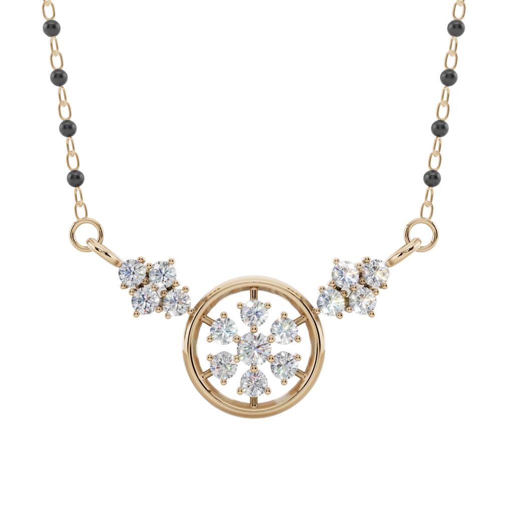 Celestial Bloom 925 Silver Mangalsutra | Velmé