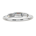 Trinity Baguette Light Ring | 925 Sterling Silver | Velmé