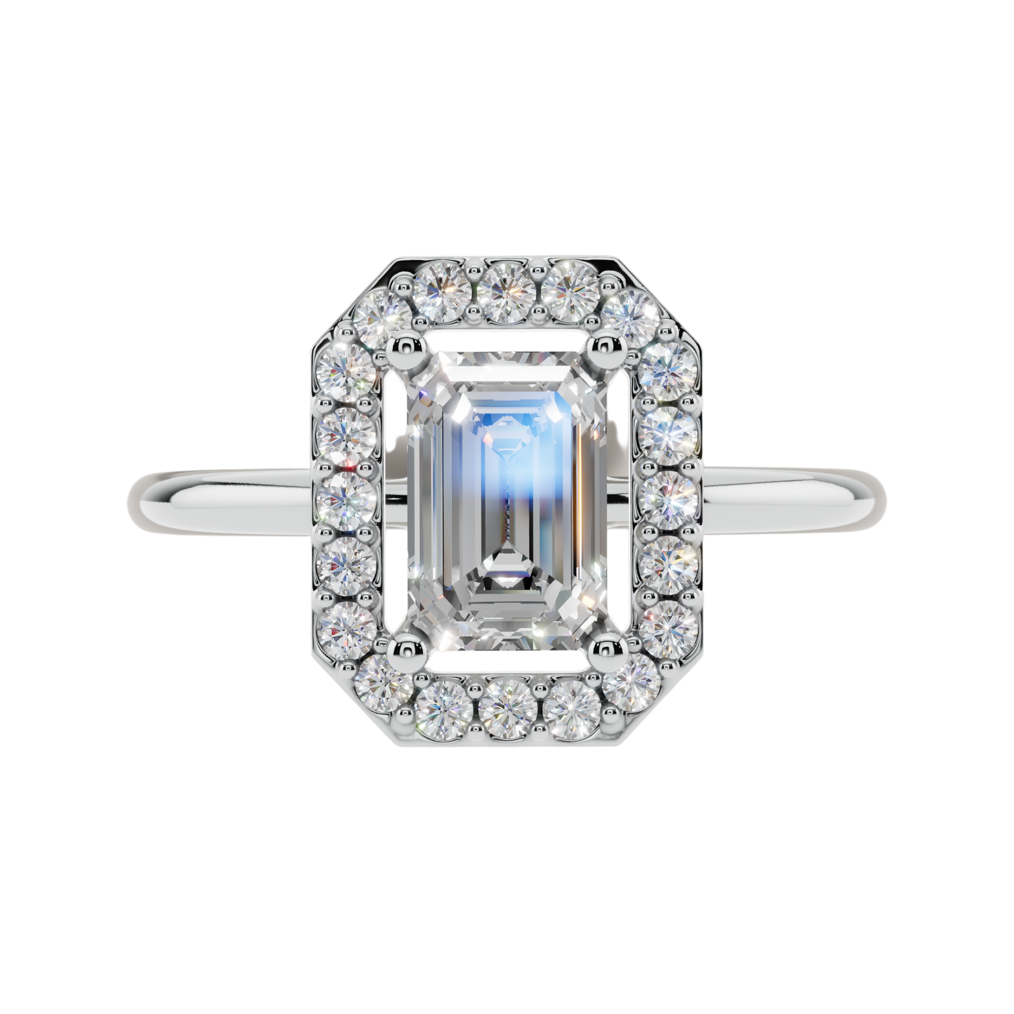 Elara Emerald Light Ring | 925 Sterling Silver | Velmé