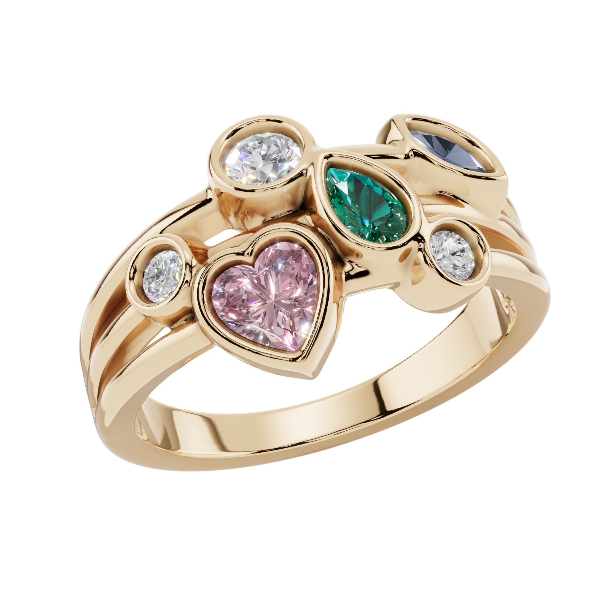 The Kaleidoscope Cluster 925 Silver Ring | Velmé