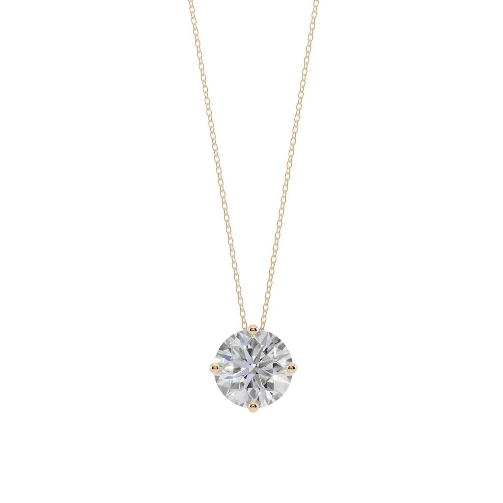 Essential Round Solitaire 925 Silver Necklace | Velmé