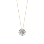 Essential Round Solitaire 925 Silver Necklace | Velmé
