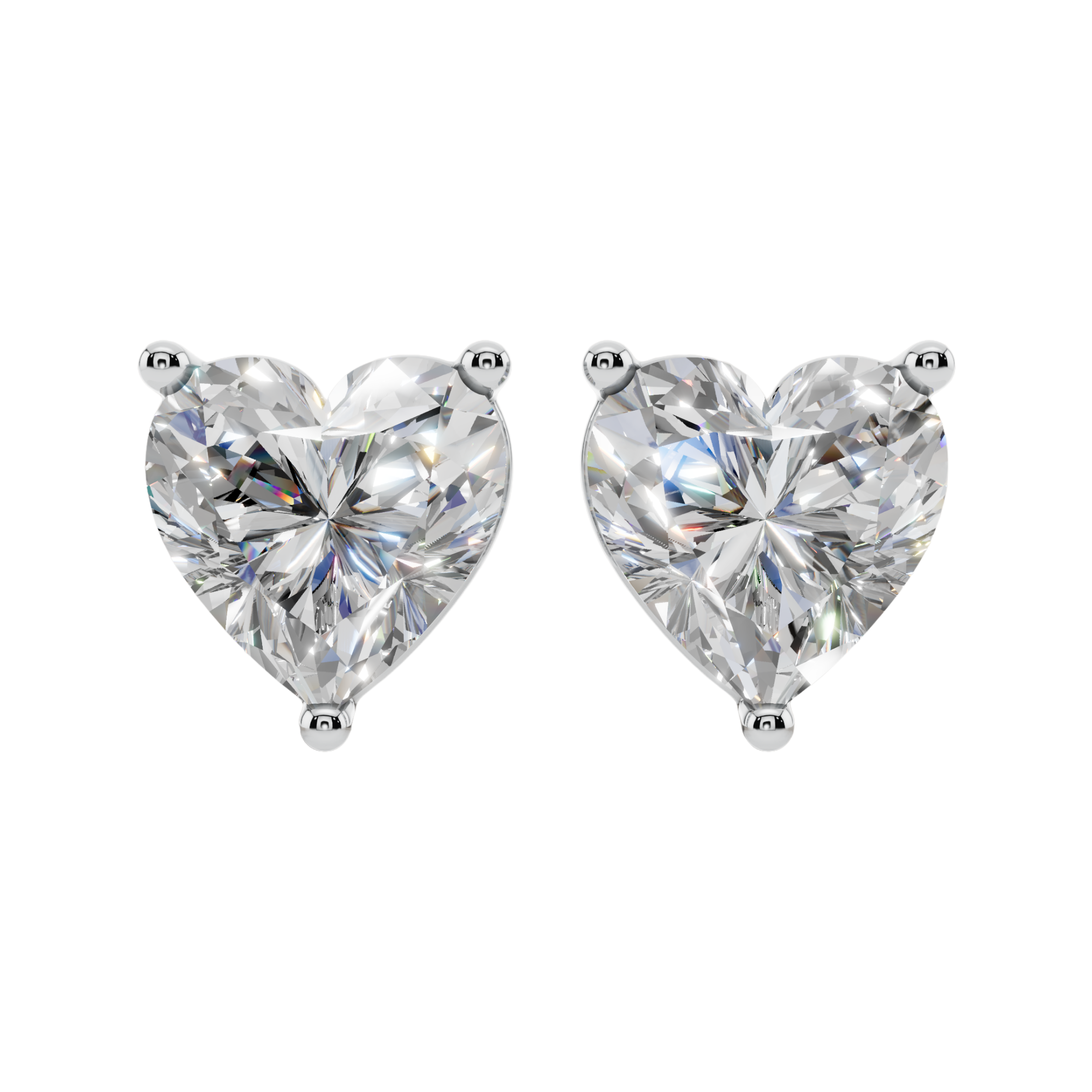 Radiant Heart Solitaire 925 Silver Studs | Velmé