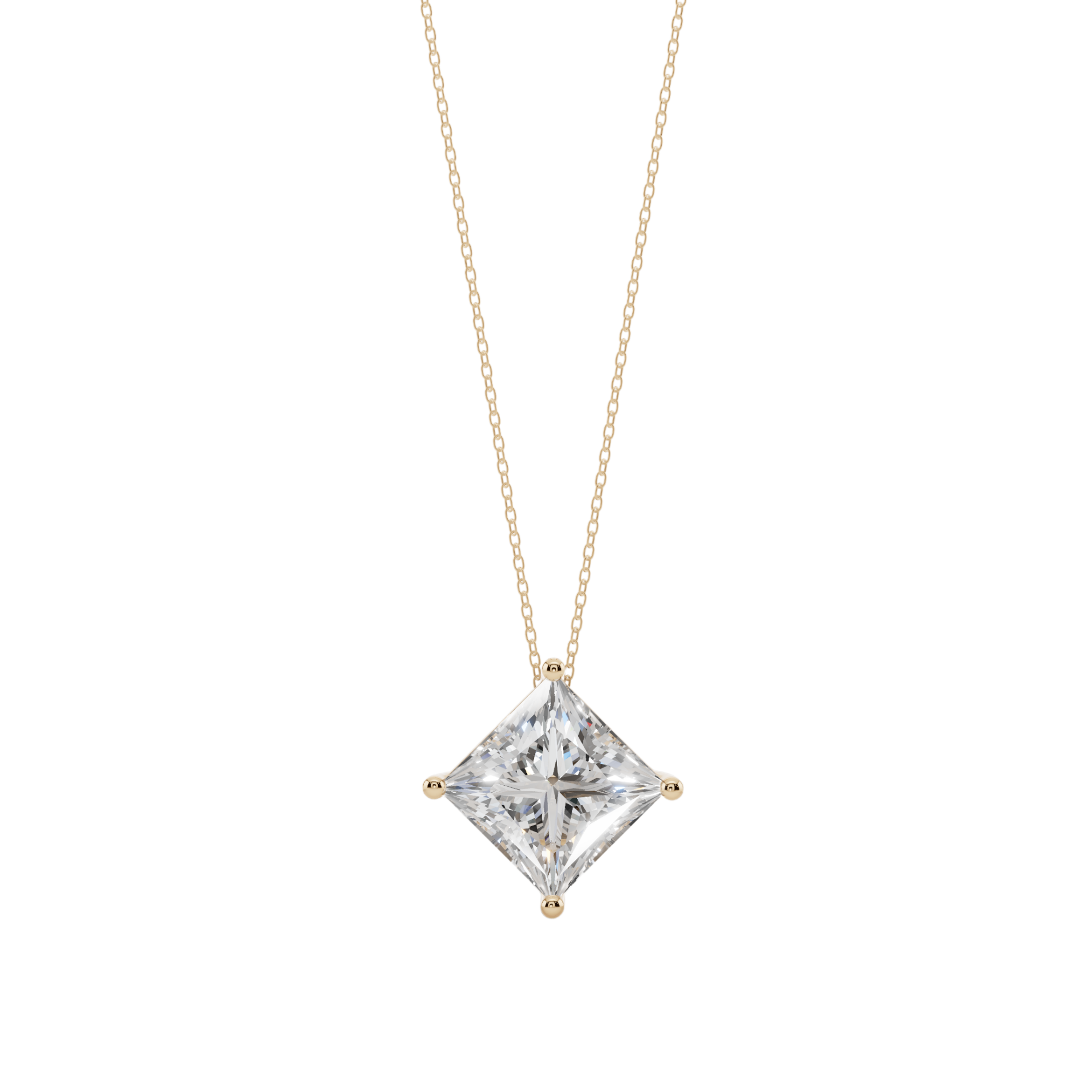 Bold Princess Solitaire 925 Silver Necklace | Velmé