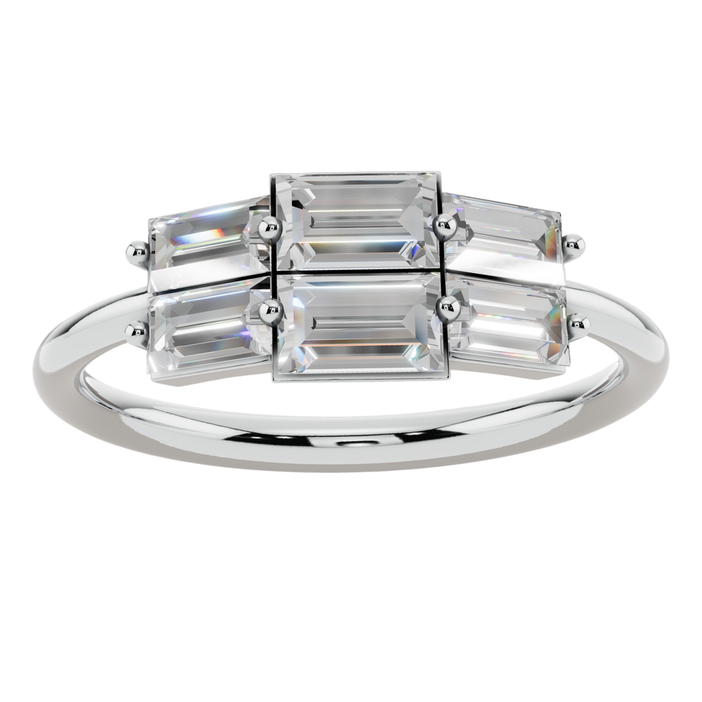 Radiant Baguette Light Ring | 925 Sterling Silver | Velmé