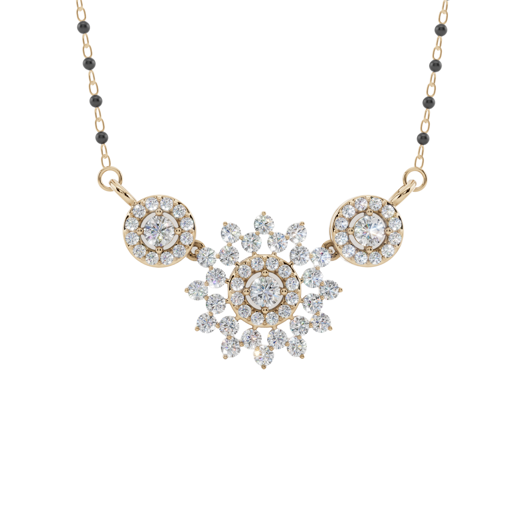 Snowflake Radiance 925 Silver Mangalsutra | Velmé
