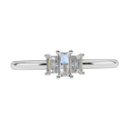 Trio Baguette Light Ring | 925 Sterling Silver | Velmé