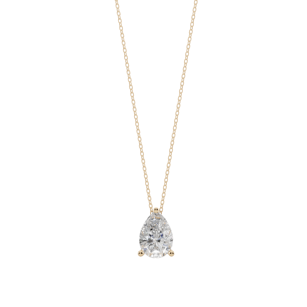 Chic Pear Solitaire 925 Silver Necklace | Velmé