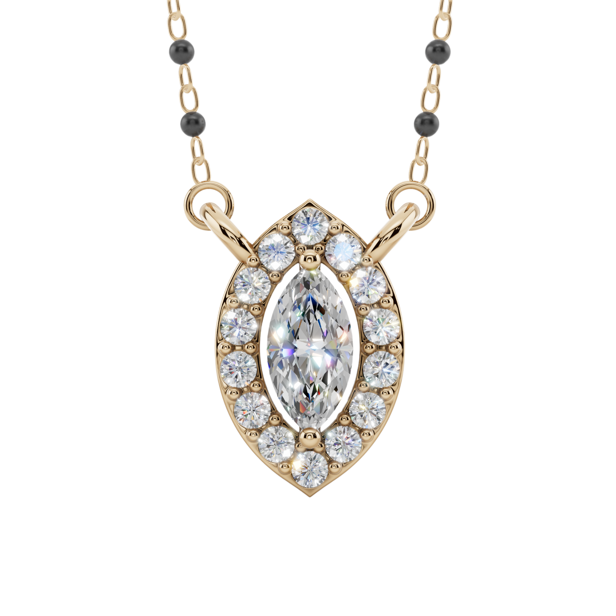 Celeste Marquise 925 Silver Mangalsutra | Velmé
