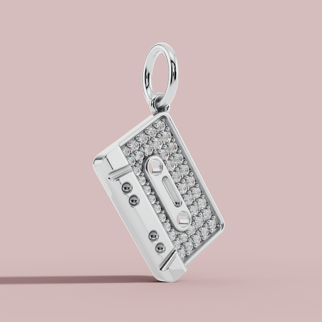 The Casette  925 Pure Silver Charm Necklace My Store