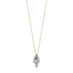 Graceful Marquise Solitaire 925 Silver Necklace | Velmé