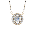 Stella Round Halo 925 Silver Mangalsutra | Velmé