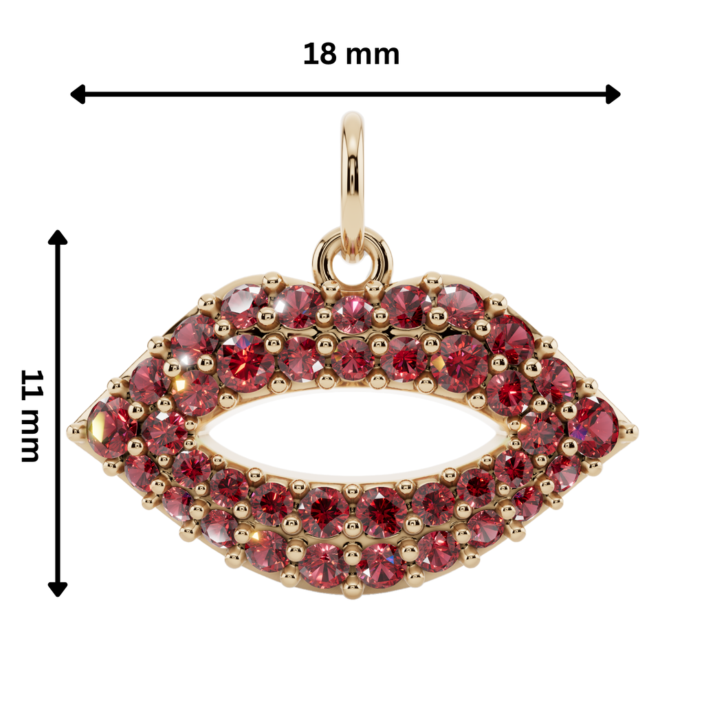 The Crimson Kiss 925 Silver Necklace | Velmé
