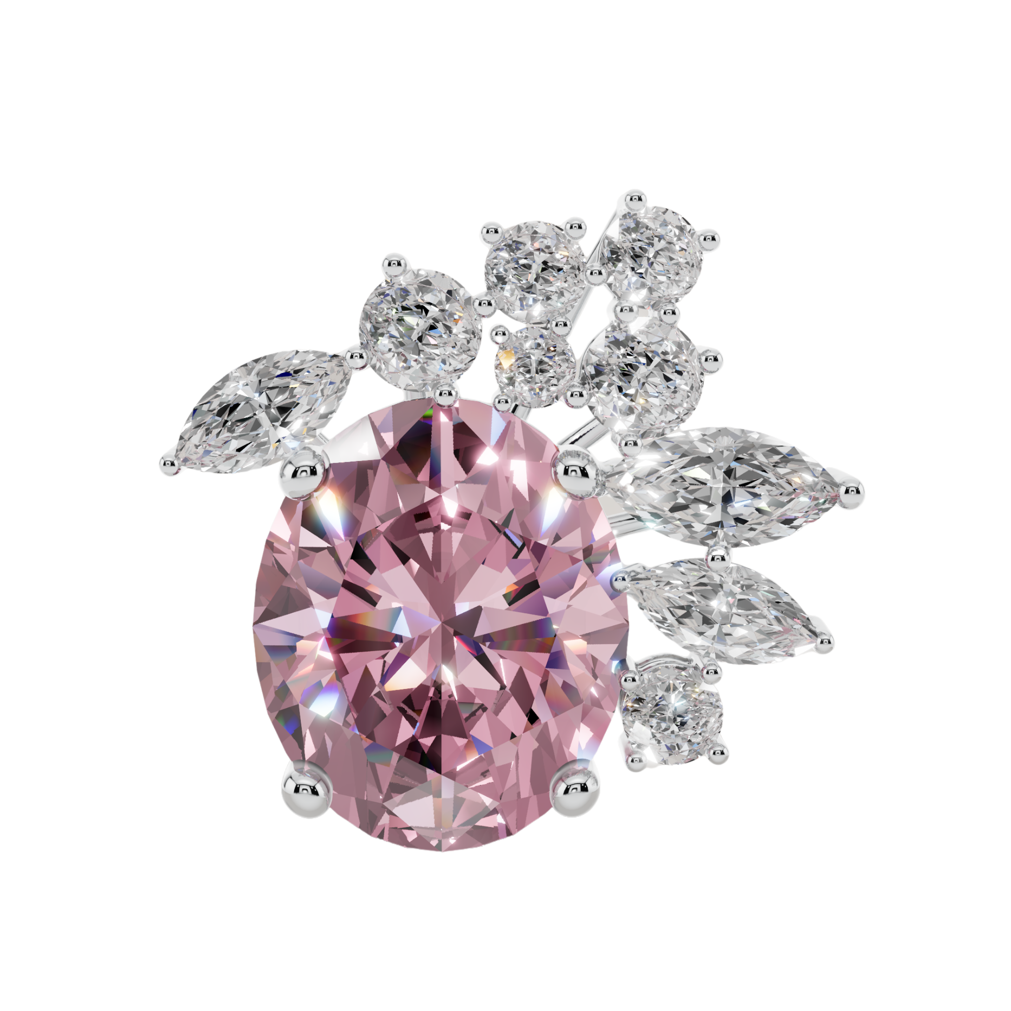Blush Radiance 925 Pure Silver Necklace | Velmé