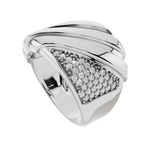 VELMÉ Apex 925 Silver Men’s Pavé Statement Ring | Velmé