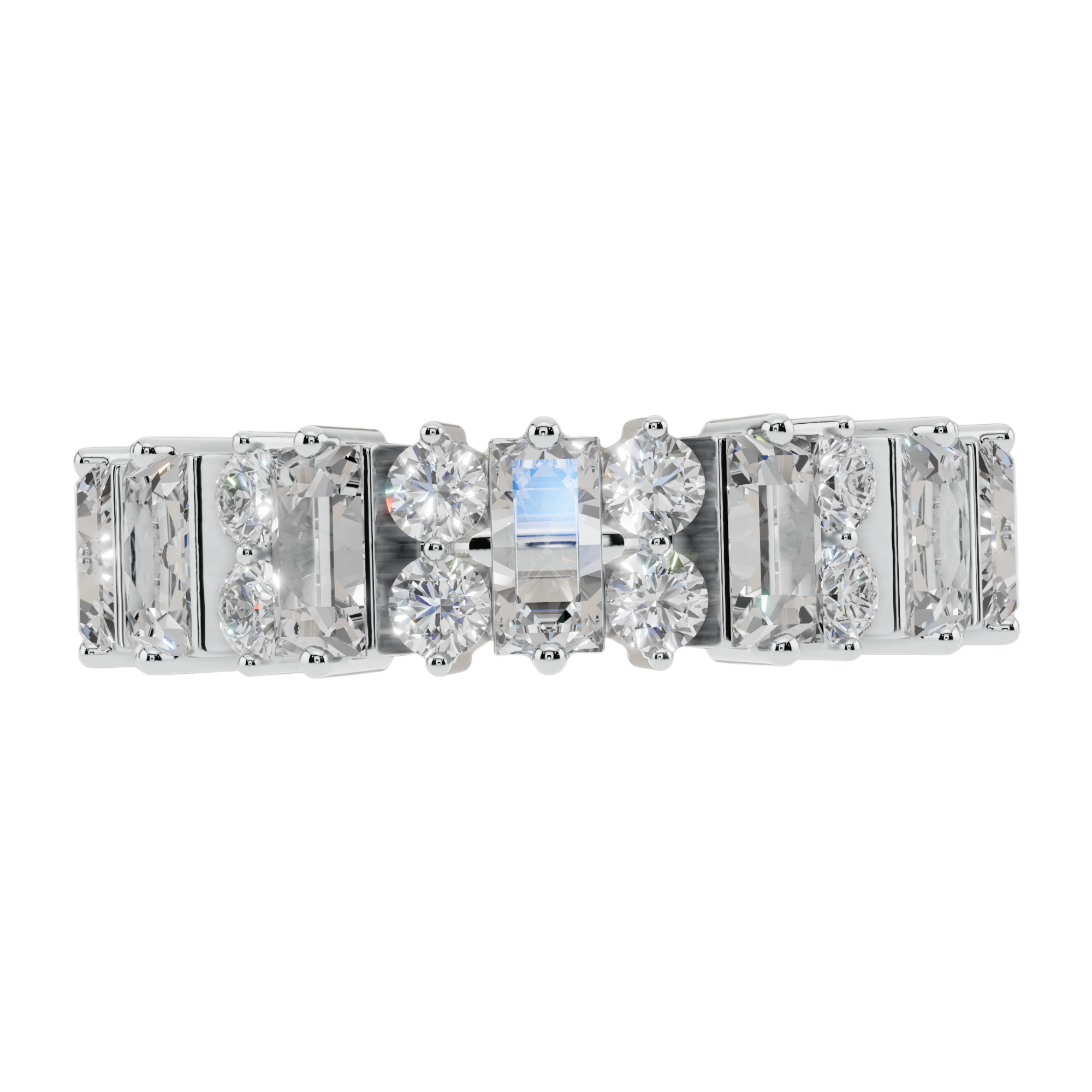 Aurora Baguette Light Ring | 925 Sterling Silver | Velmé