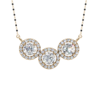 Trio Halo 925 Silver Mangalsutra | Velmé