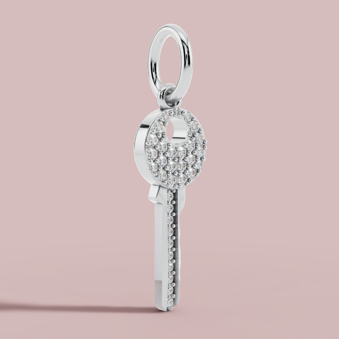 The Key Charm 925 Pure Silver Necklace My Store