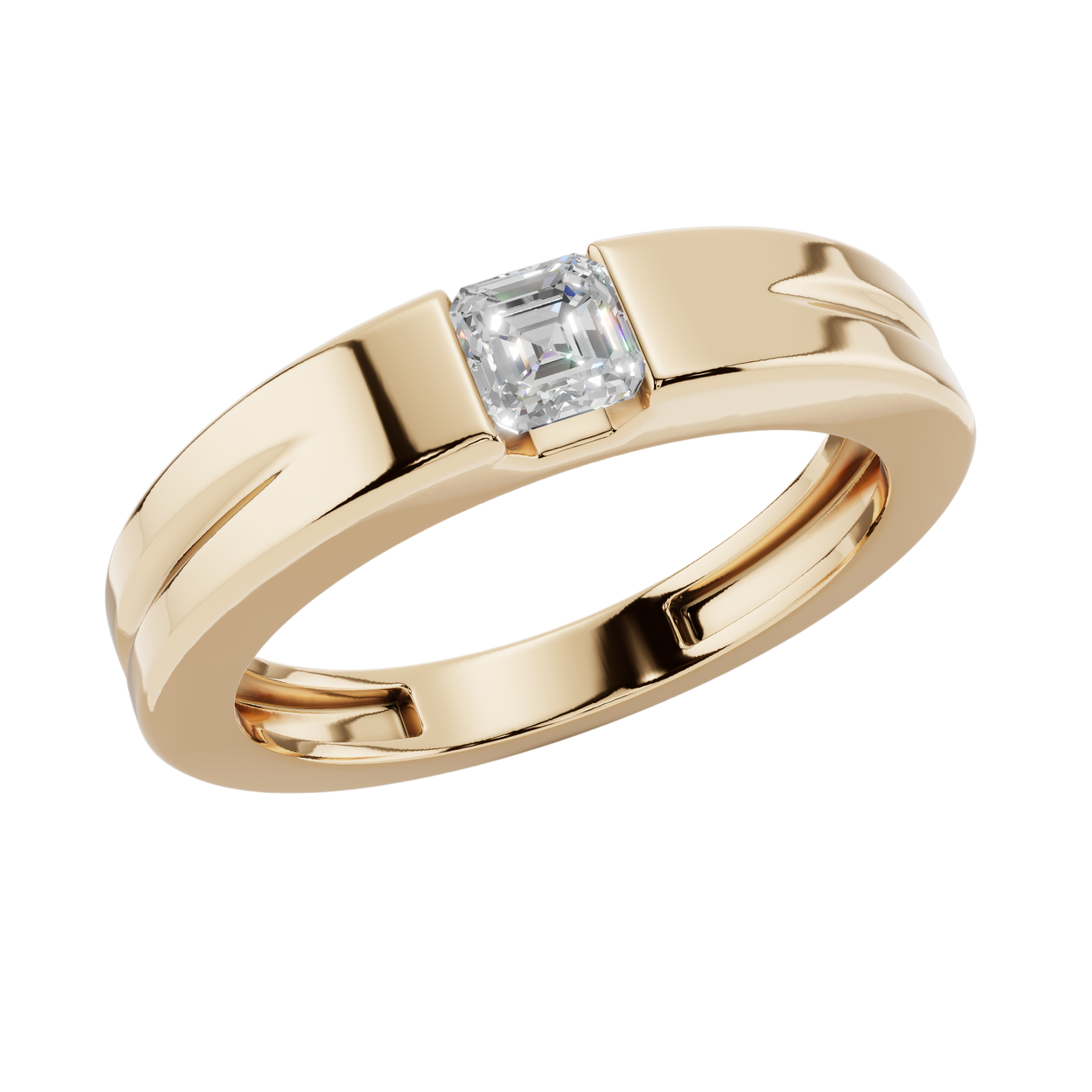 Imperial Asscher Cut Men’s 925 Silver Ring | Velmé