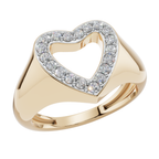 The Halo Heart Signet Ring | Velmé