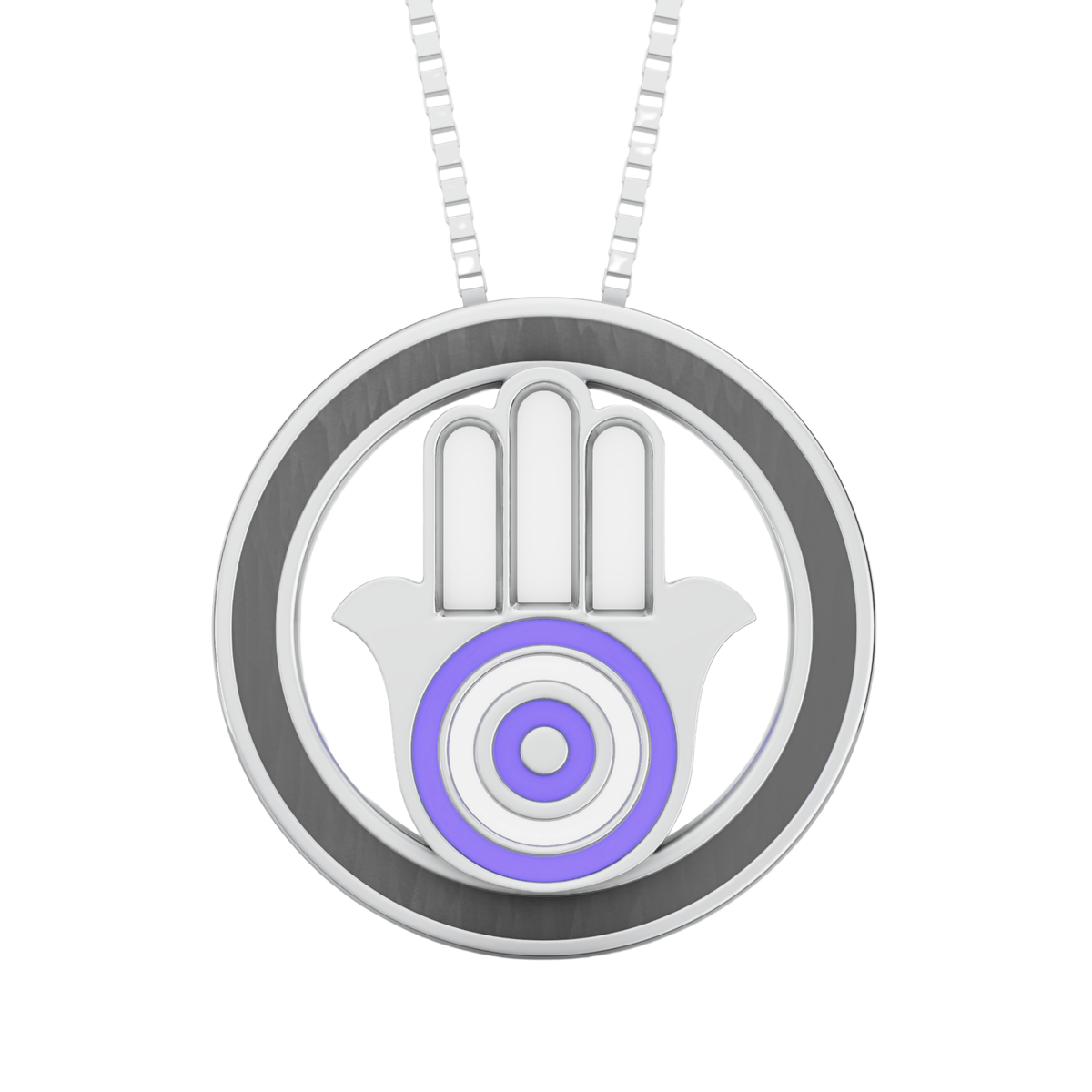 VELMÉ Hamsa Evil Eye Rakhi Pendant | 925 Silver Convertible Rakhi