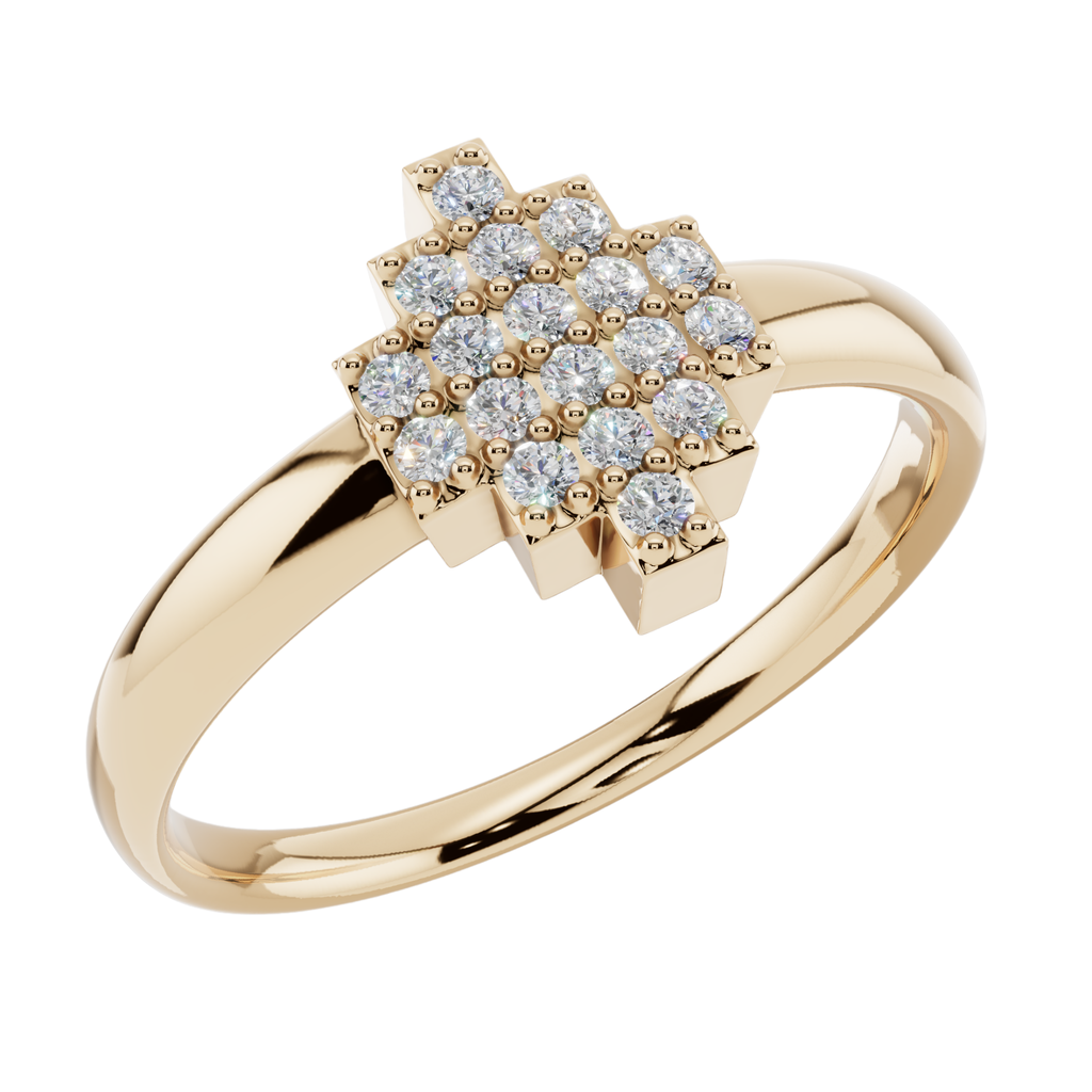 The Mosaic Cross 925 Silver Ring | Velmé