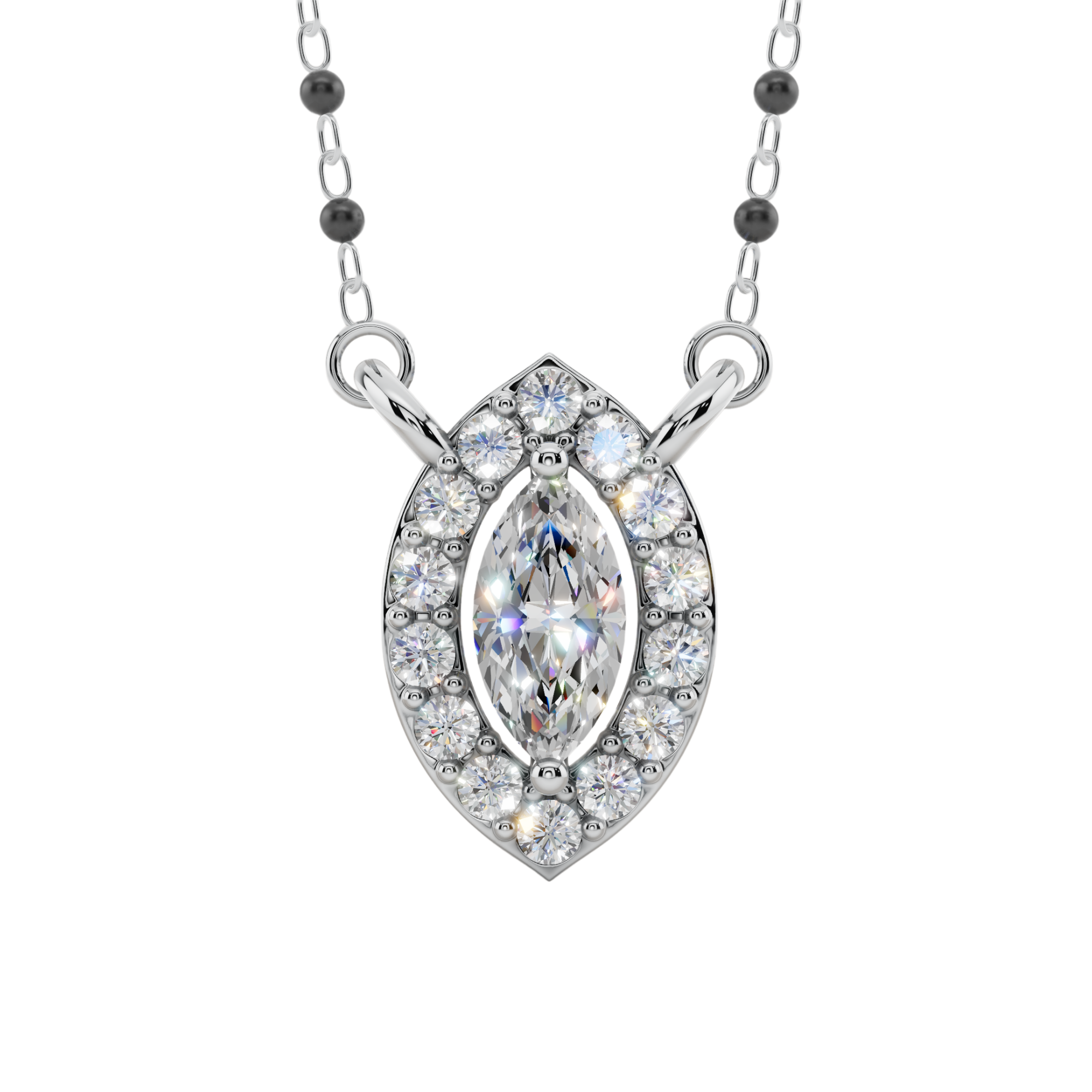 Celeste Marquise 925 Silver Mangalsutra | Velmé