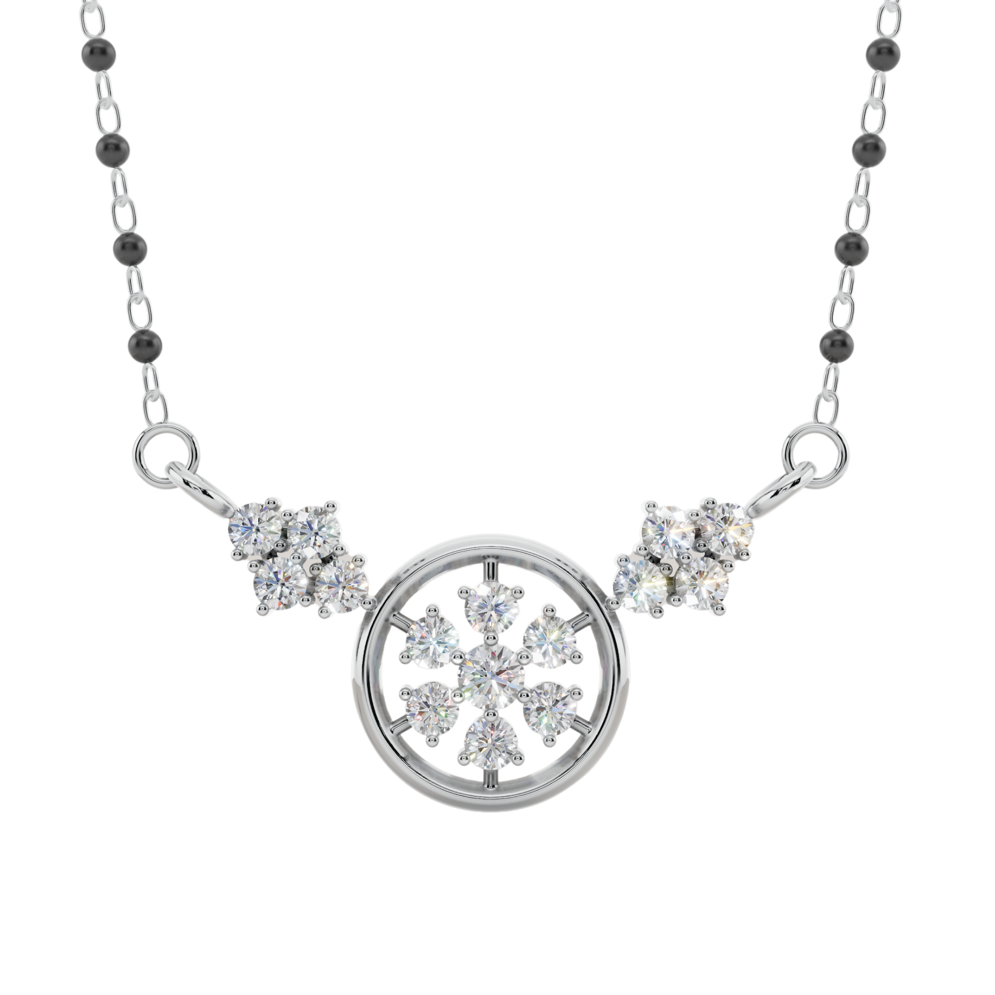 Celestial Bloom 925 Silver Mangalsutra | Velmé