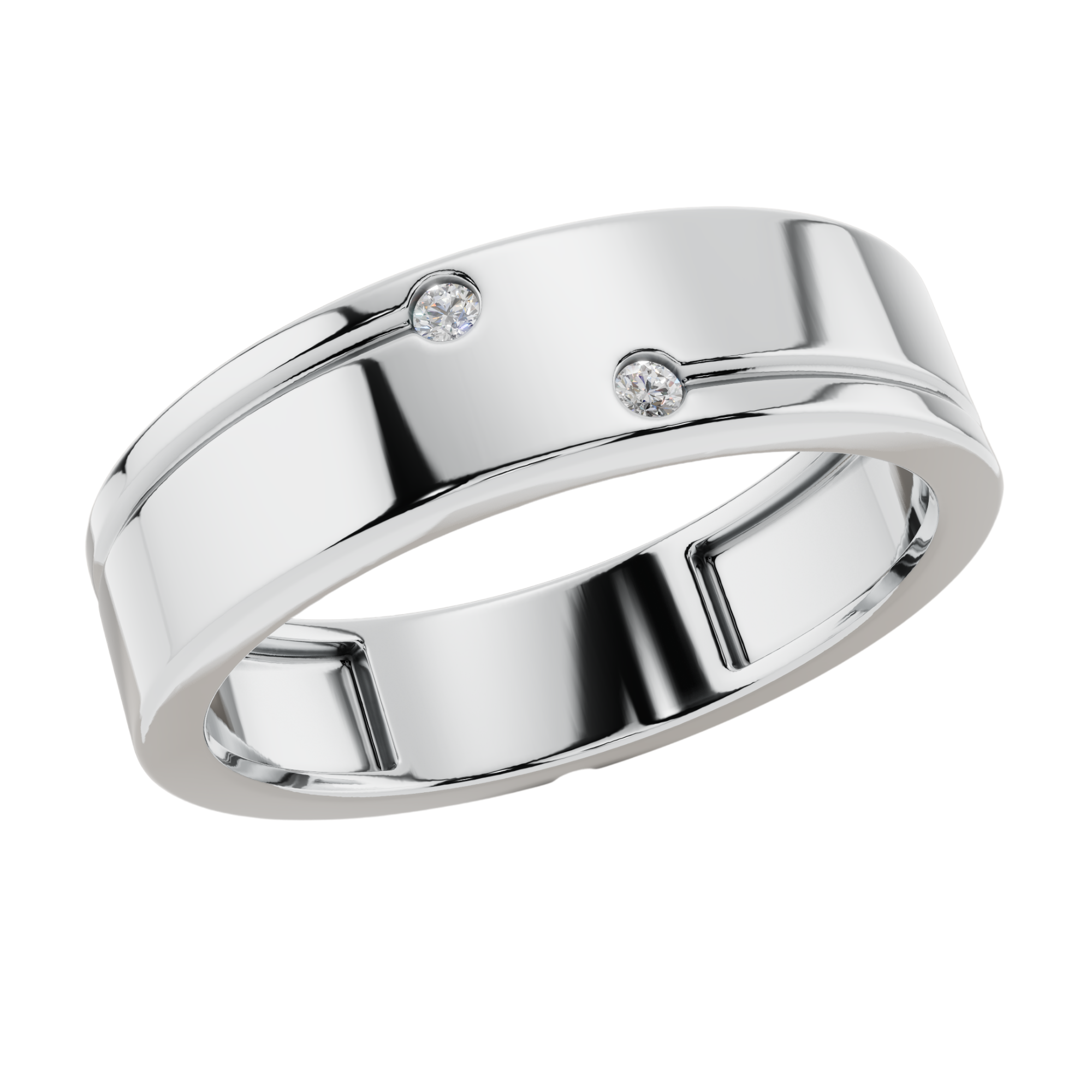 Dual Stone Men’s 925 Silver Ring | Velmé