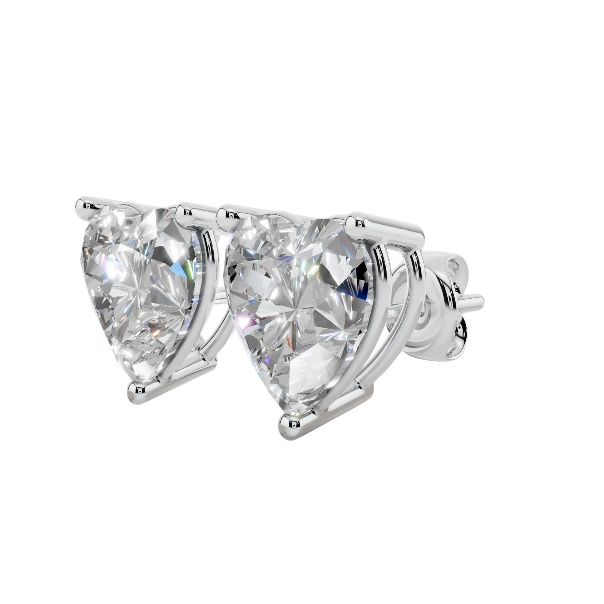 Radiant Heart Solitaire 925 Silver Studs | Velmé