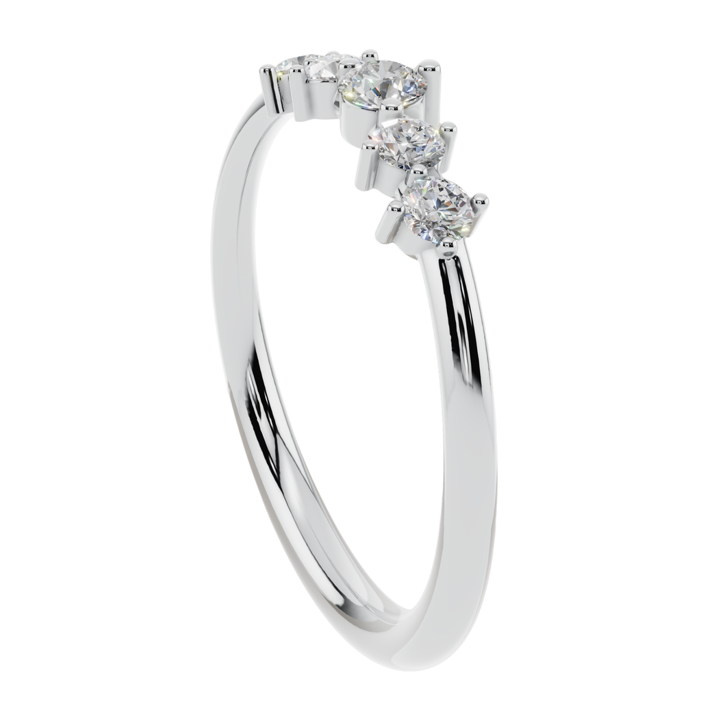 Aurora Five Stone Light Ring | 925 Sterling Silver | Velmé