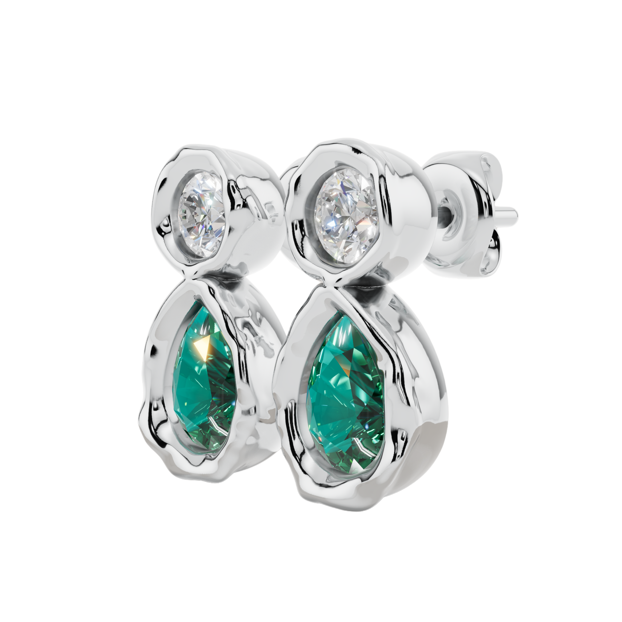 Emerald Orb earrings | Fluidé