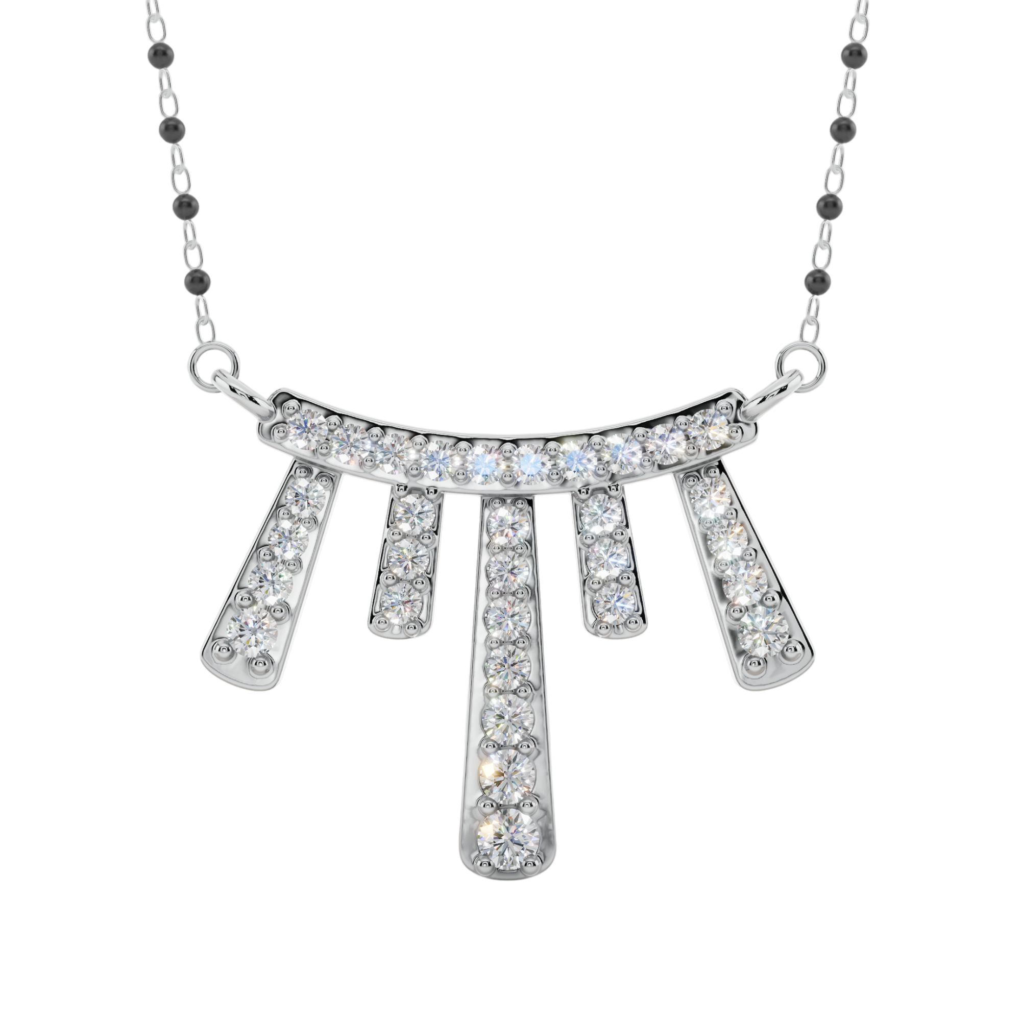 Starlight Cascade 925 Silver Mangalsutra | Velmé