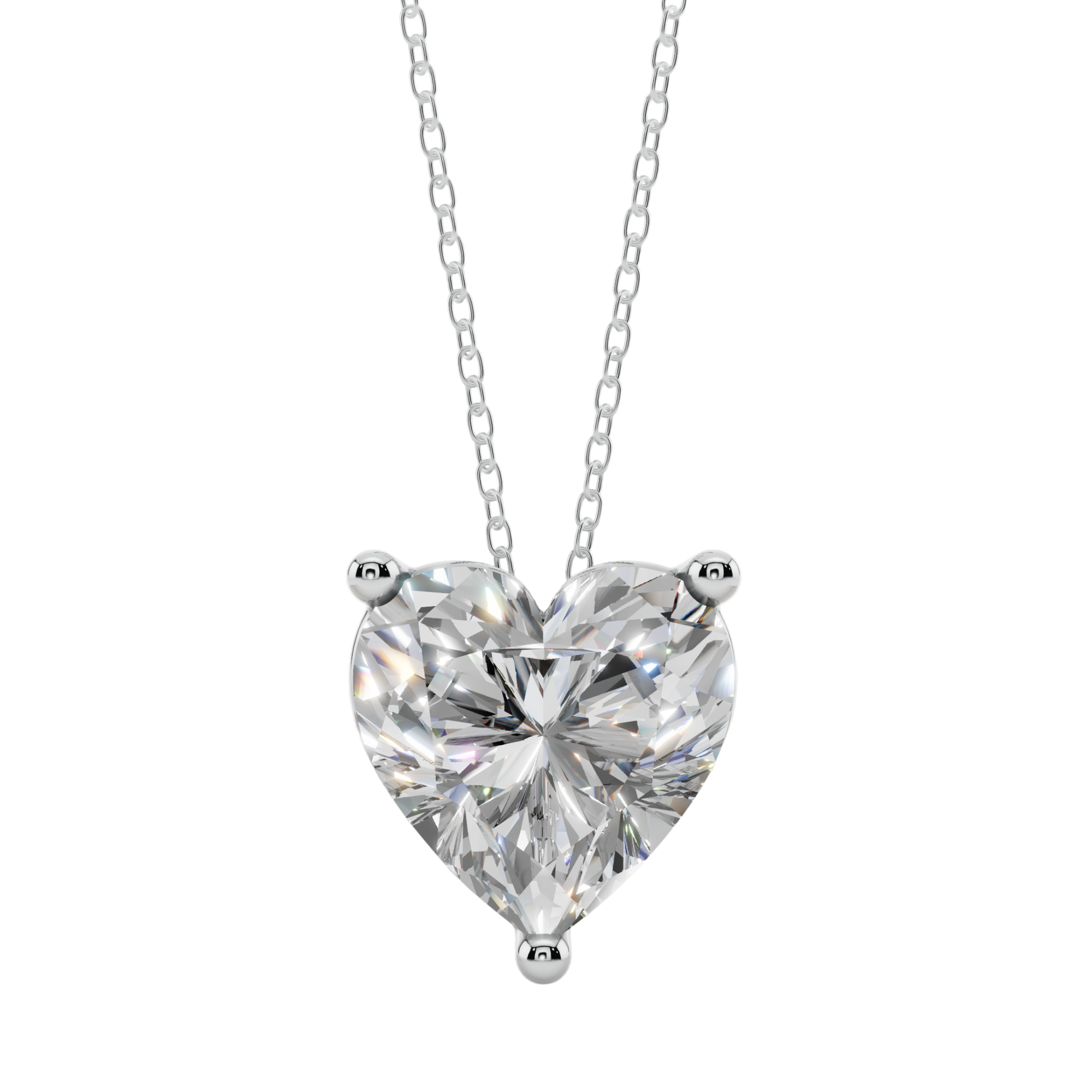 Romantic Heart 925 Silver Solitaire Necklace | Velmé