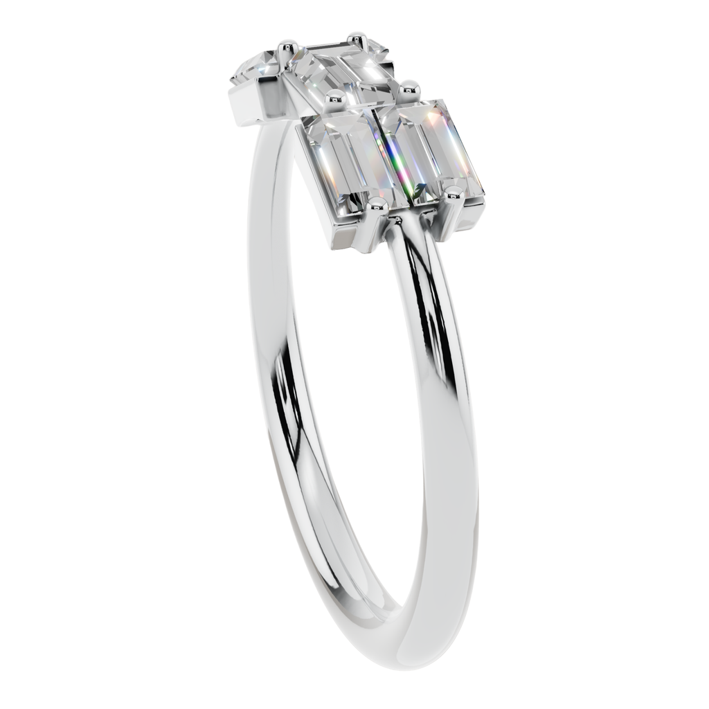 Linear Baguette Light Ring | 925 Sterling Silver | Velmé