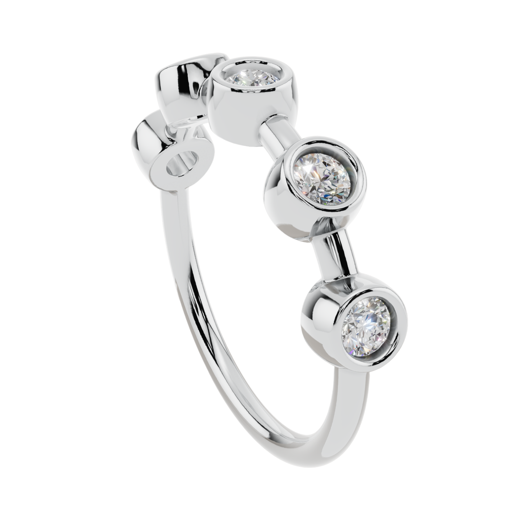Luna Bezel Light Ring | 925 Sterling Silver | Velmé