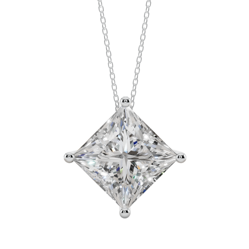 Bold Princess Solitaire 925 Silver Necklace | Velmé