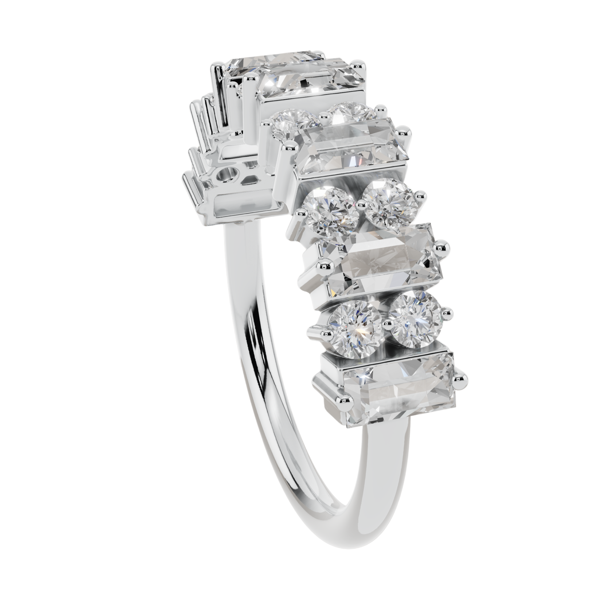 Aurora Baguette Light Ring | 925 Sterling Silver | Velmé