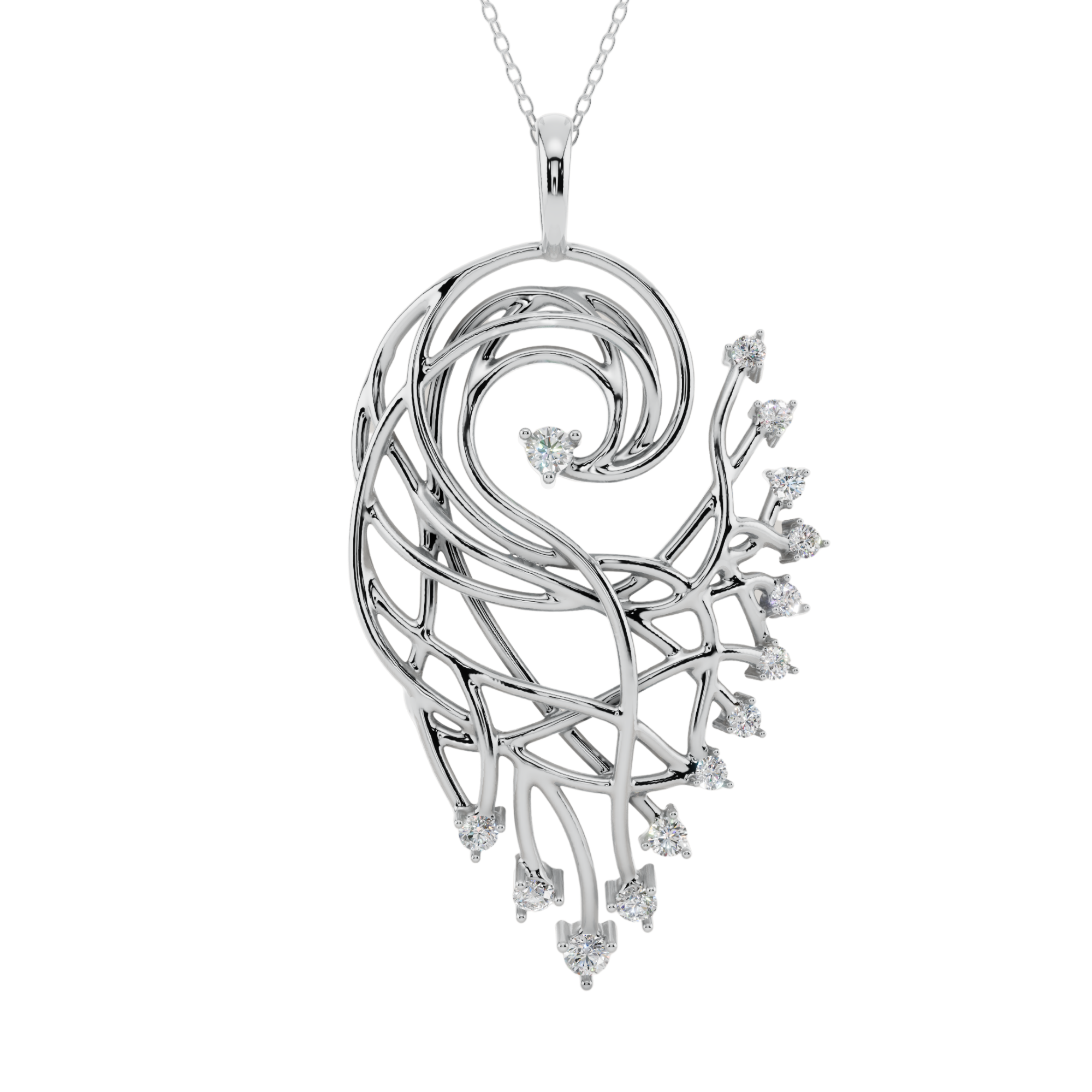 Elysian Feather Pendant Necklace | Velmé