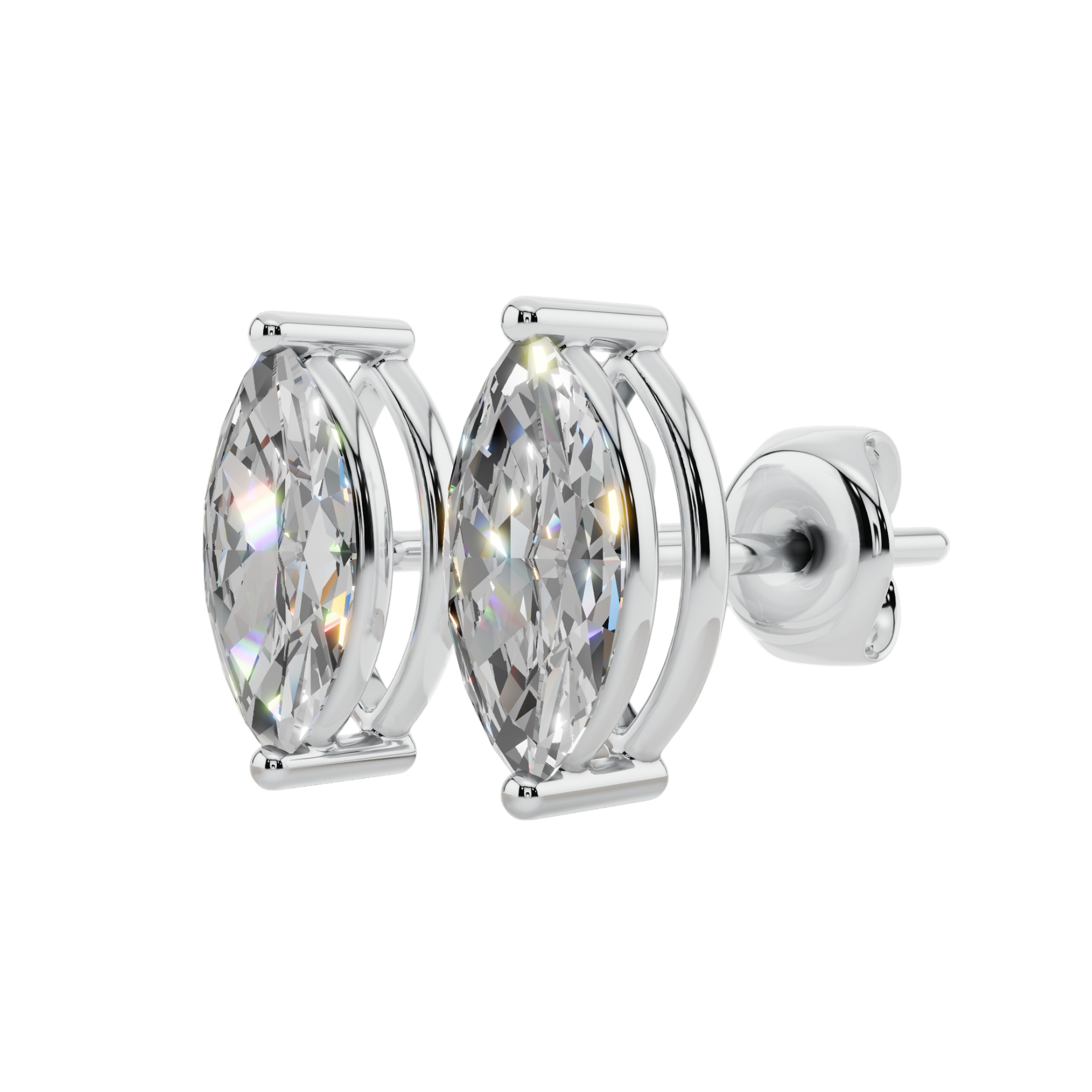 Elegant Marquise Solitaire 925 Silver Studs | Velmé