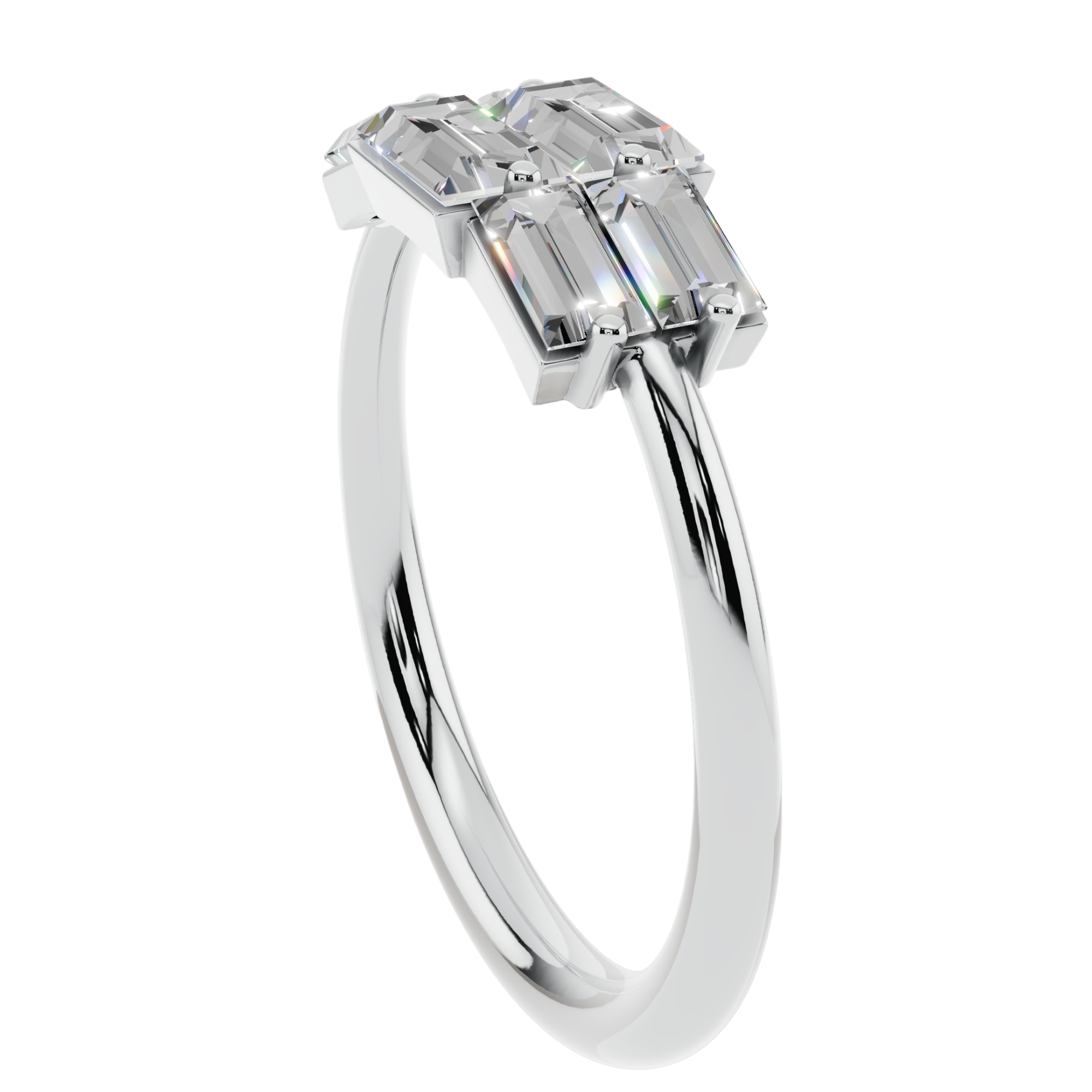 Radiant Baguette Light Ring | 925 Sterling Silver | Velmé