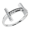The H-Bar Bridge 925 Silver Ring | Velmé