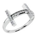 The H-Bar Bridge 925 Silver Ring | Velmé