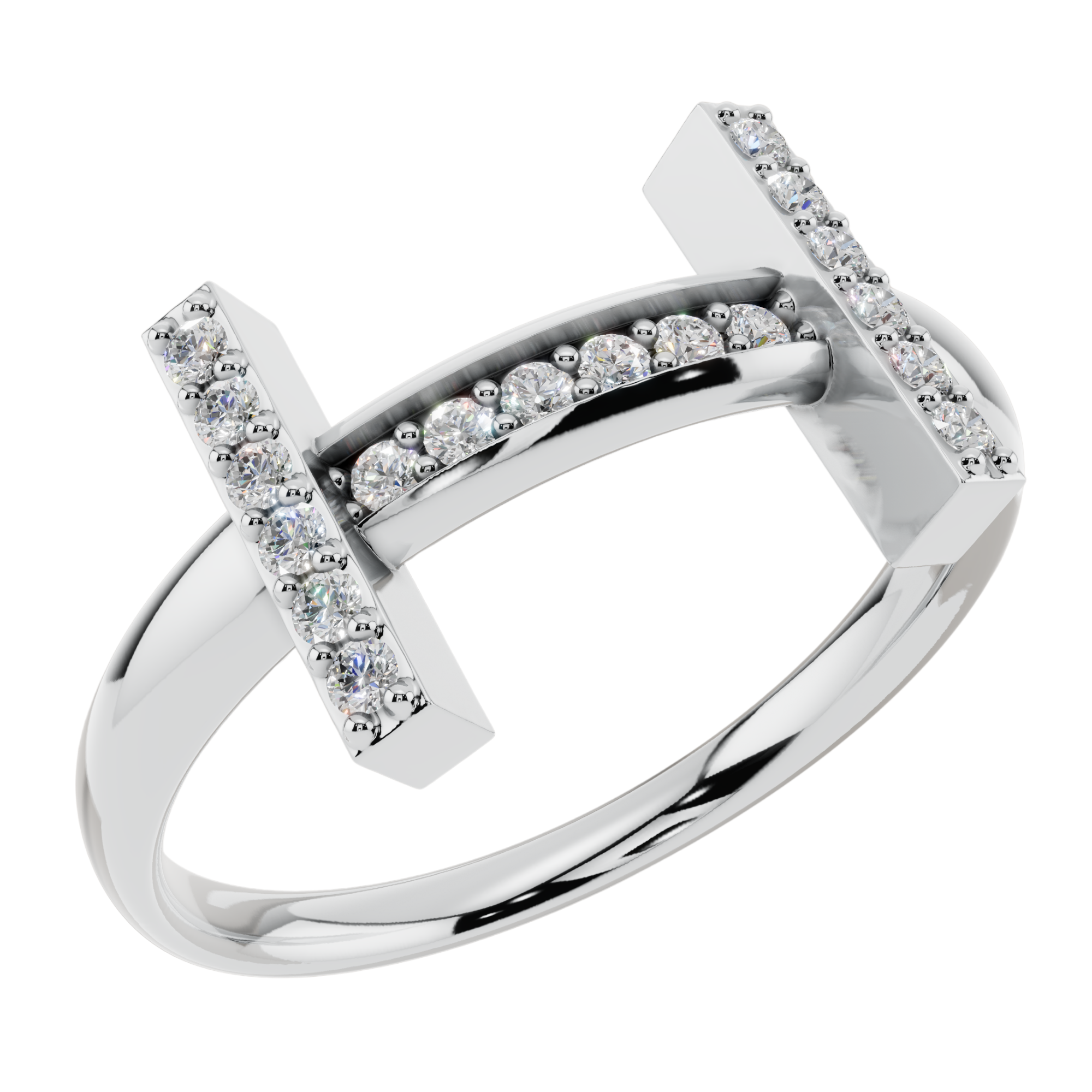 The H-Bar Bridge 925 Silver Ring | Velmé