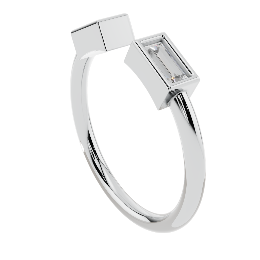 Vertex Open Light Ring | 925 Sterling Silver | Velmé