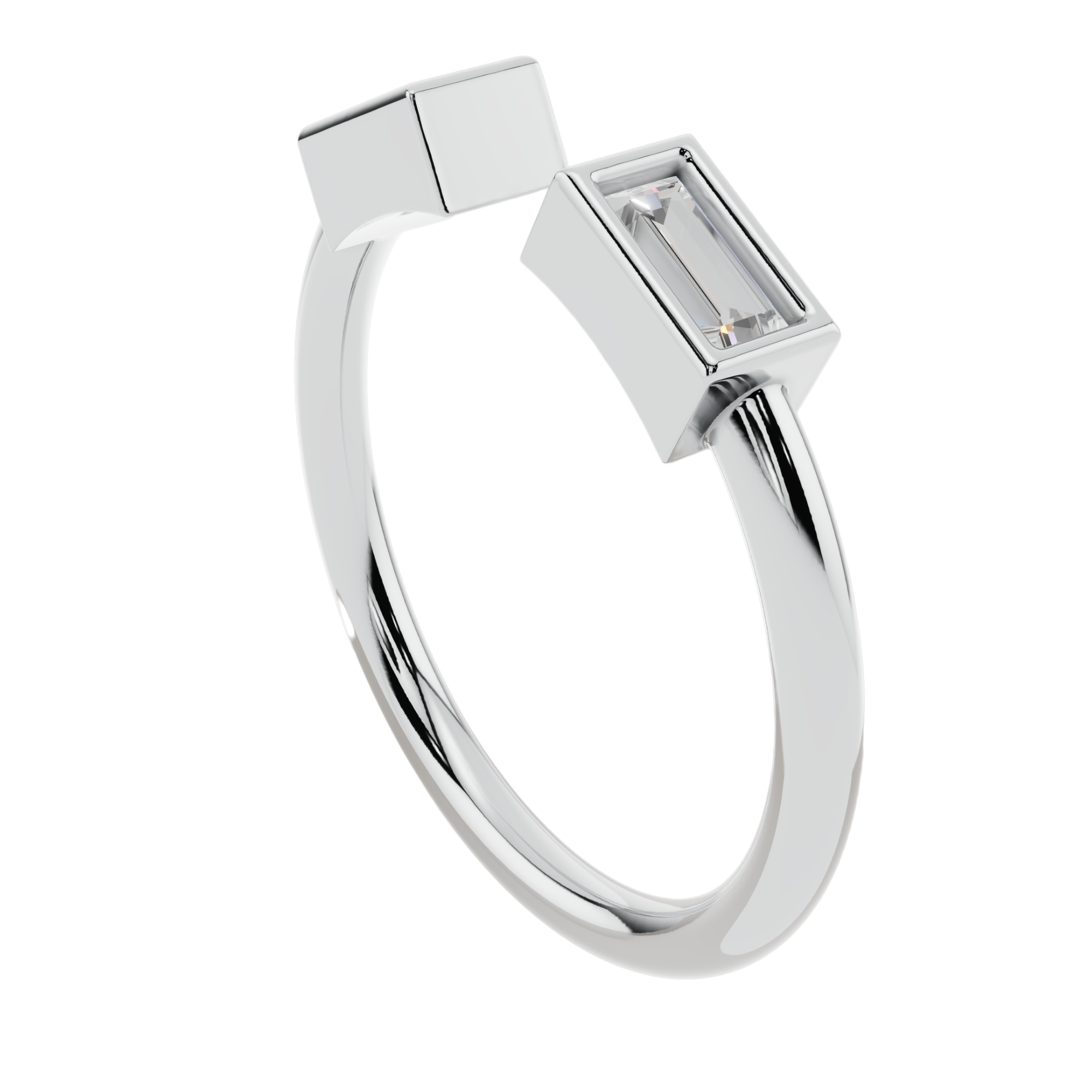 Vertex Open Light Ring | 925 Sterling Silver | Velmé