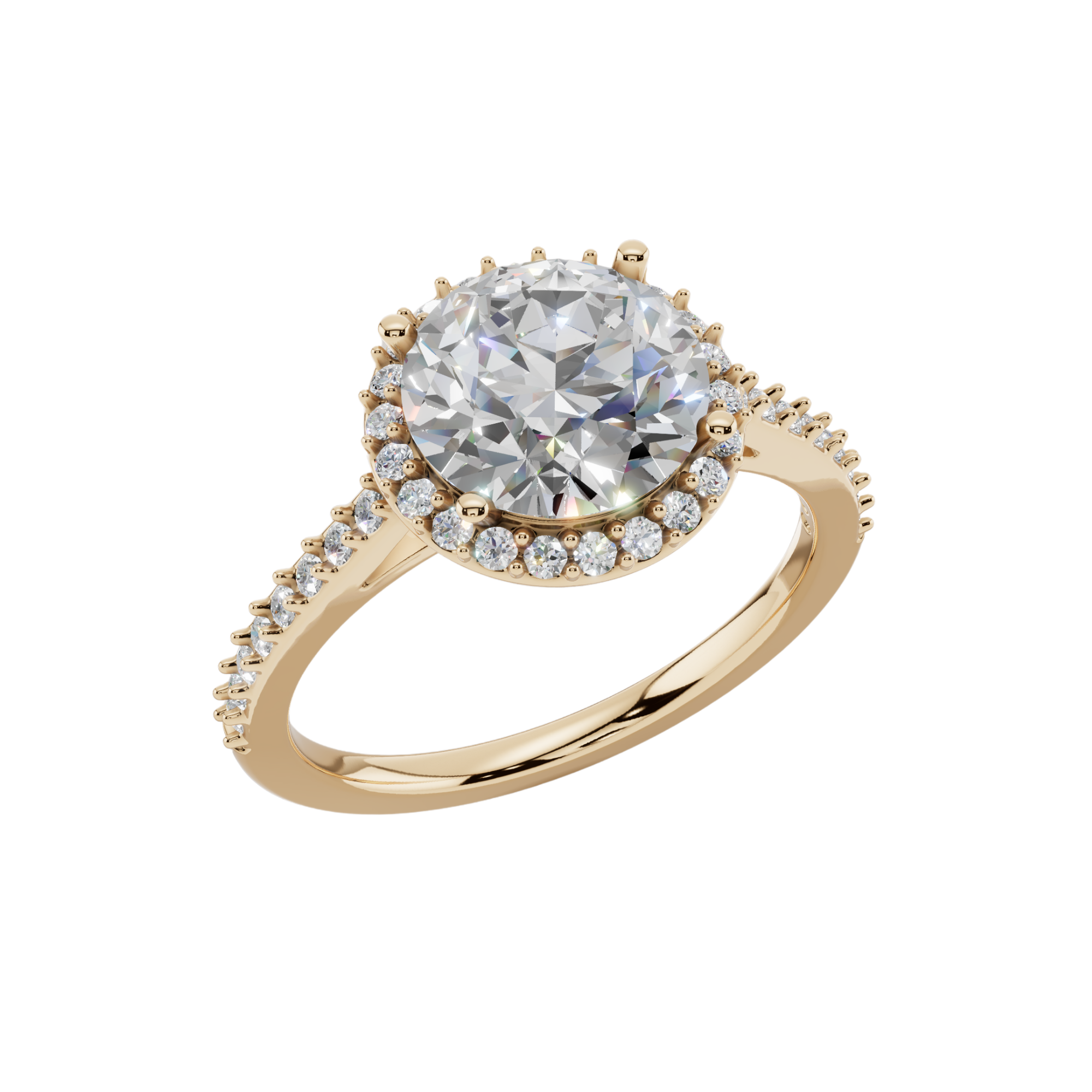 The Aura Halo Solitaire 925 Silver Ring | Velmé