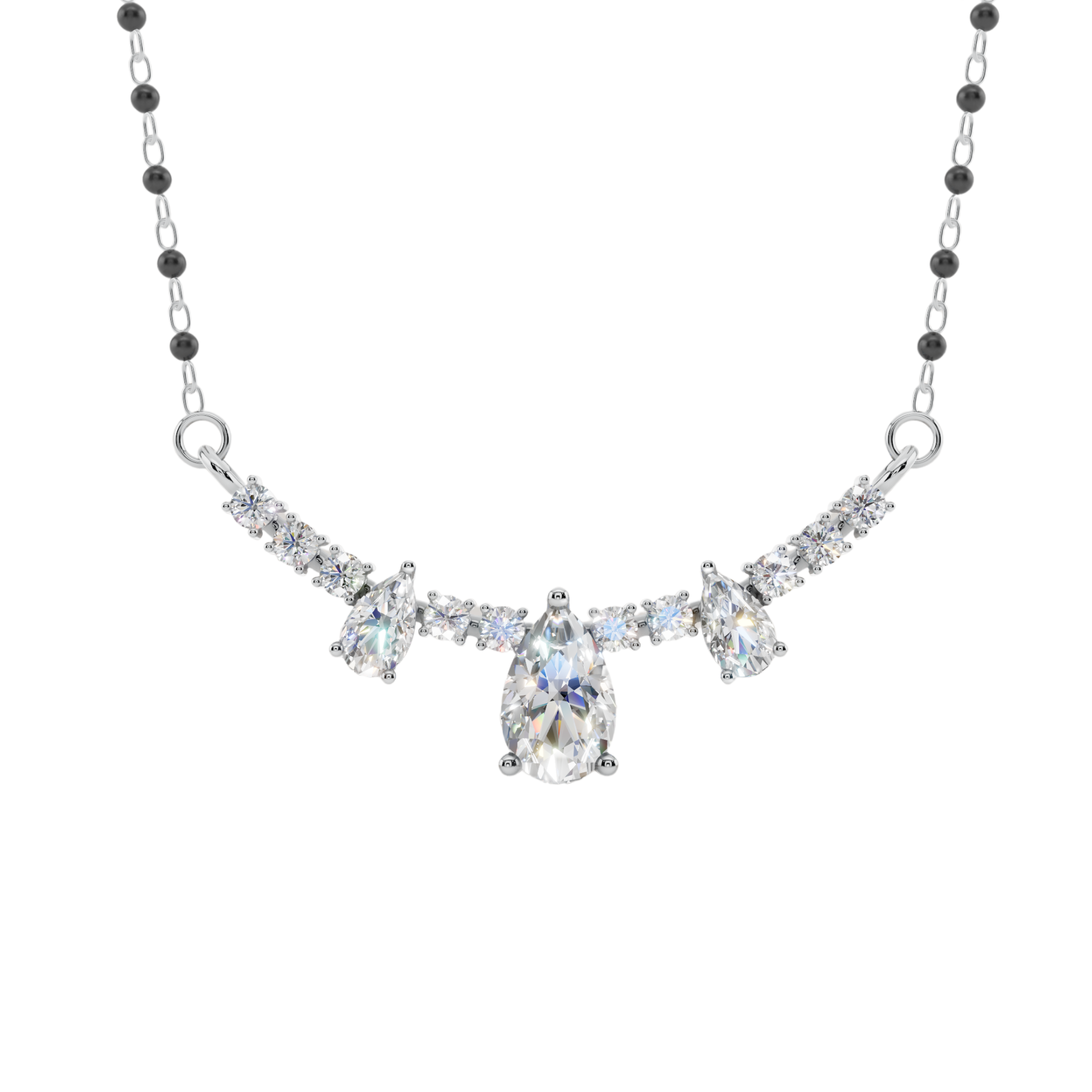 Celestial Cascade 925 Silver Mangalsutra | Velmé