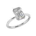 Timeless Emerald Solitaire 925 Silver Ring | Velmé