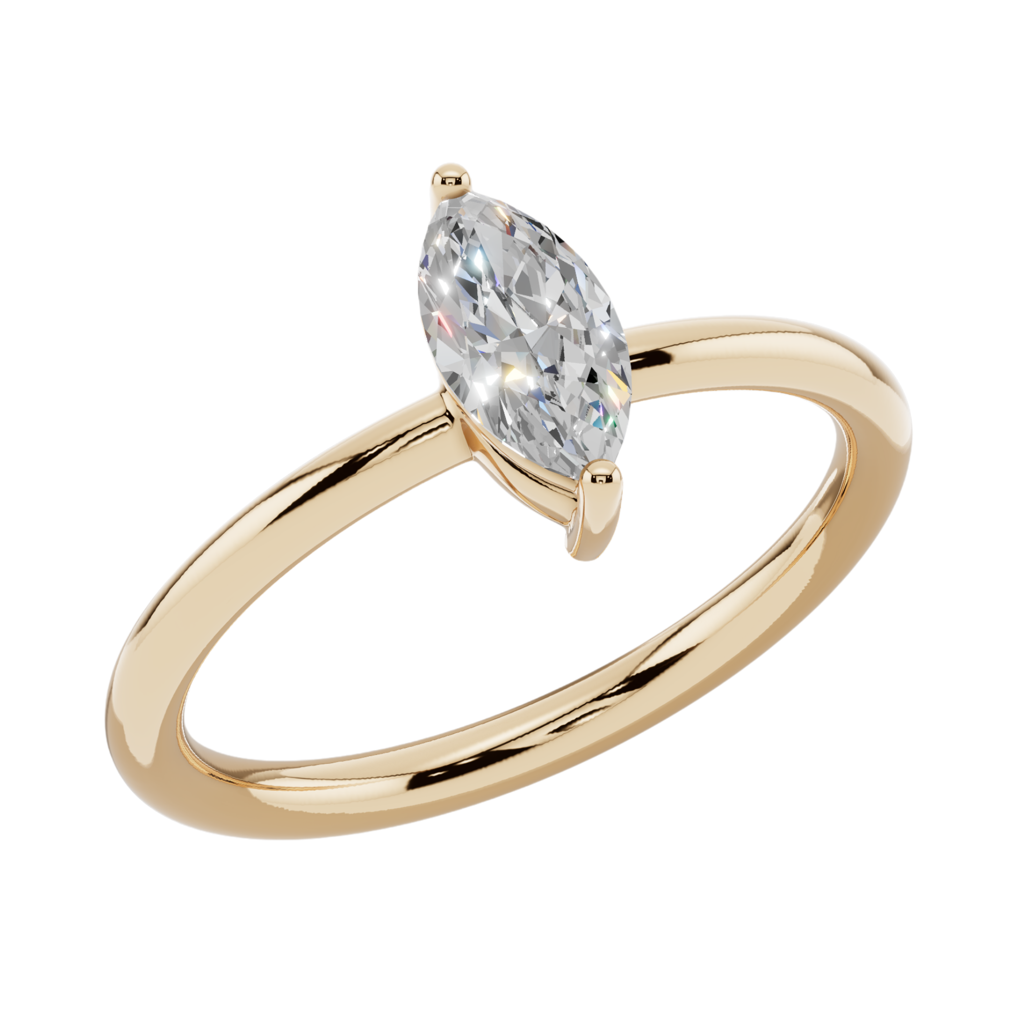 The Marquise Solitaire Ring | Velmé